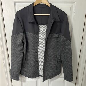 Goodfellow & Co Gray Lightweight Shirt Jacket with Textured Design